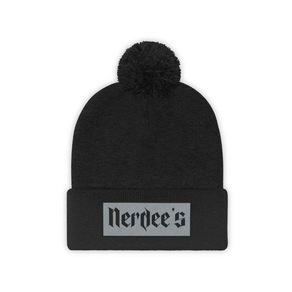 Nerdee's "Gray Label" (design 02) - Pom Pom Beanie