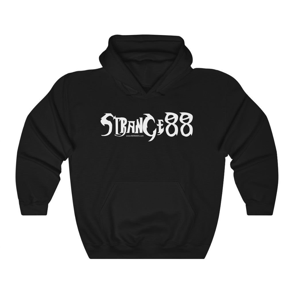 Strange 88 Retro Logo Hoodie "Thunder" (White) - Unisex Heavy Blend™ Hooded Sweatshirt