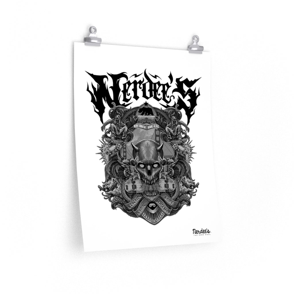 Nerdee's "Bay Area Biz" (Design 02) - Premium Matte vertical posters - White