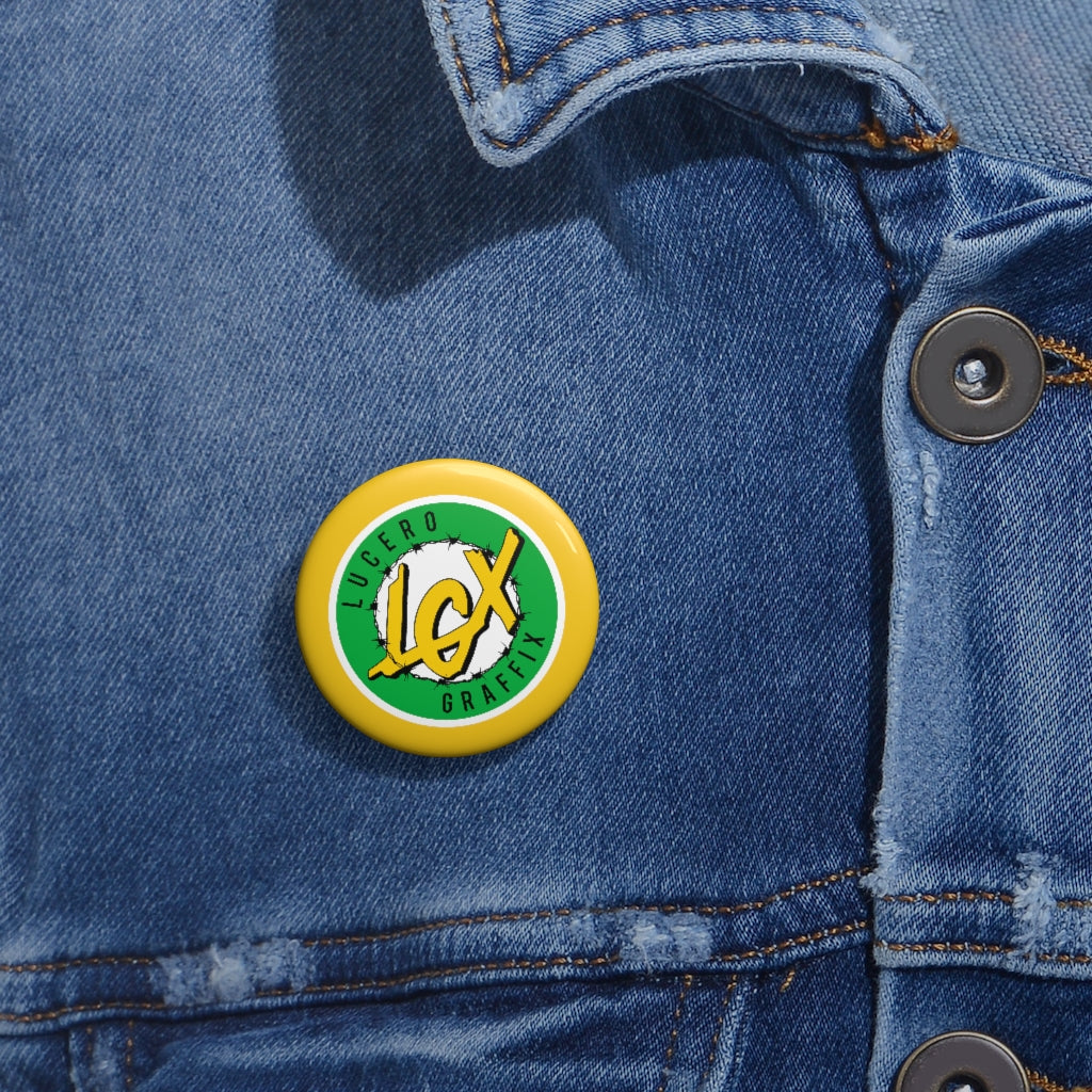 LGX Logo (GRN/WHT/YEL) - Pin Buttons