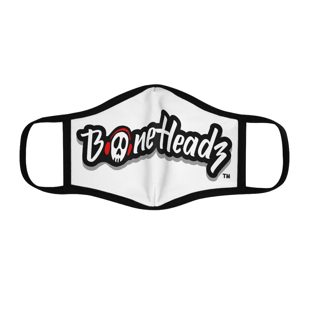 Boneheadz Logo - Fitted Polyester Face Mask - White