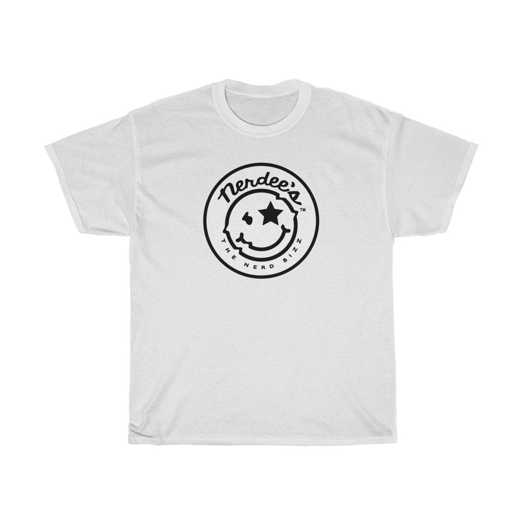 Nerdee's Round Emblem Logo (Design 02) - Unisex Heavy Cotton Tee