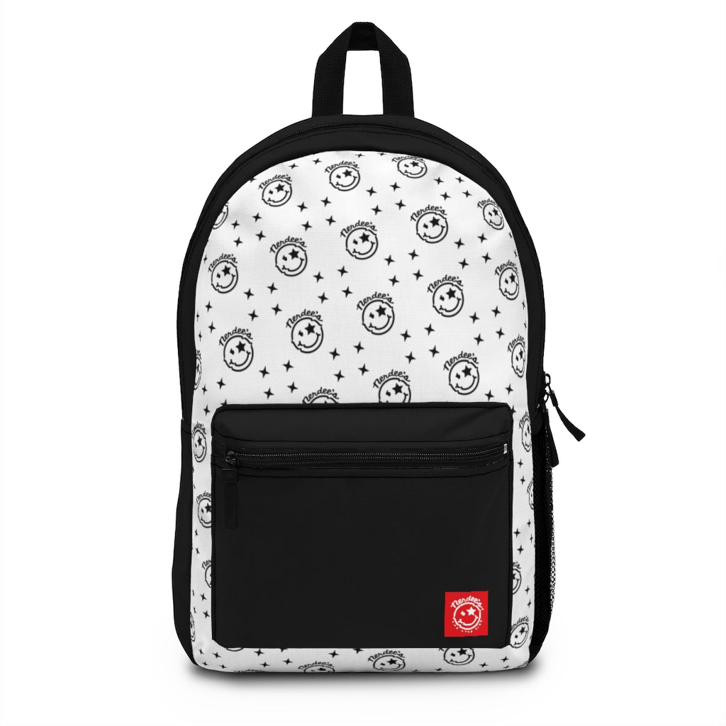 Nerdee's Logo Backpack (Design 06) - Black