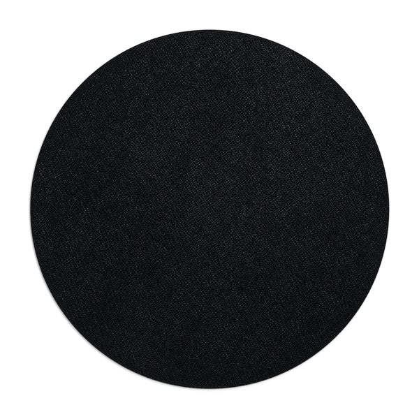 Nerdee's Official Logo Round Mousepad - Black