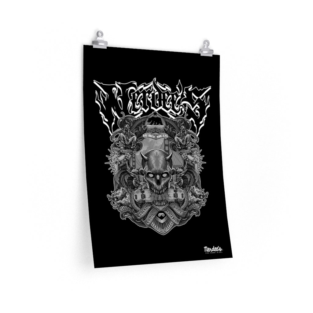 Nerdee's "Bay Area Biz" (Design 02) - Premium Matte vertical posters - Black