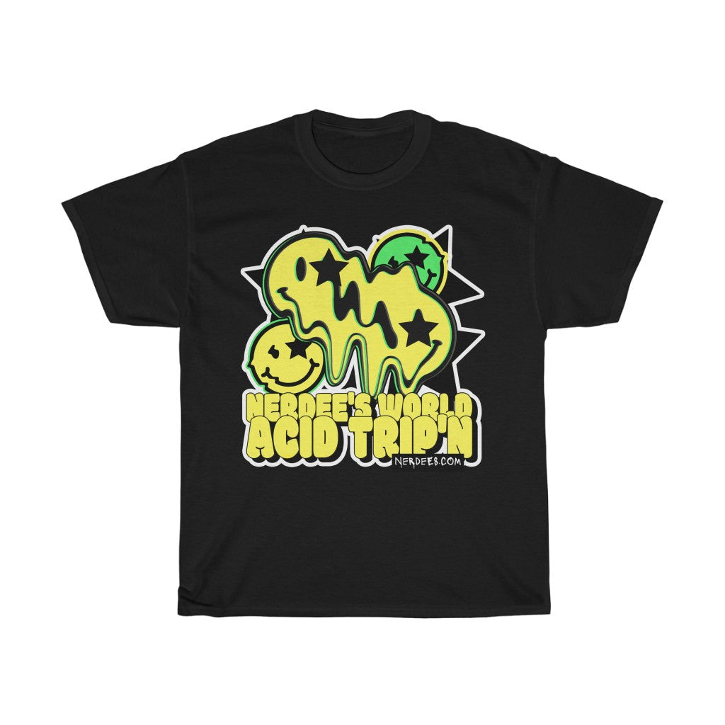 Nerdee's World - "Acid Trip'n - Butter Faces" (Design 01) - Unisex Heavy Cotton Tee