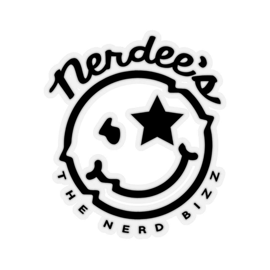Nerdee's Official logo Decal (Black) - Kiss-Cut Stickers