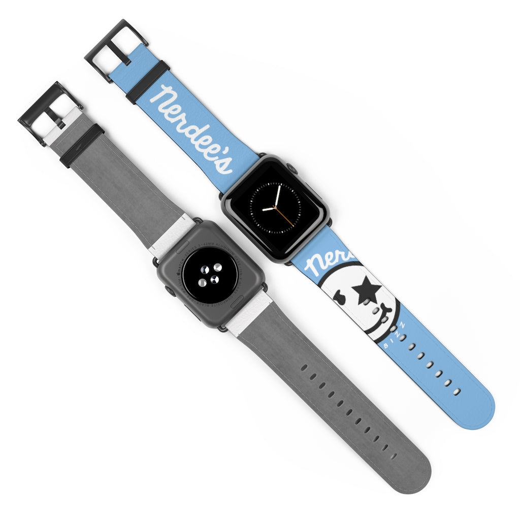 Nerdee's Official Logo Watch Band - (Design 02) Light Blue