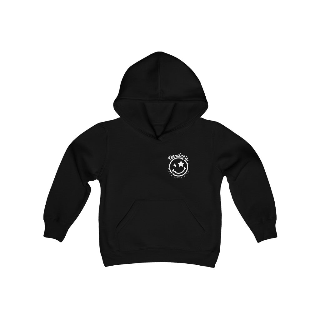 Nerdee's Official Logo Hoodie (Front & Back - Design 01) - Kids Hooded Sweatshirt