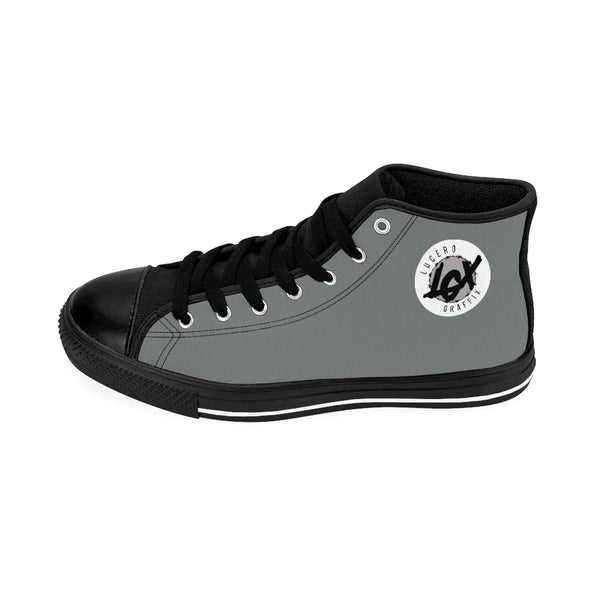 LGX - GRY/WHT Logo - Men's High-top Sneakers- Grey