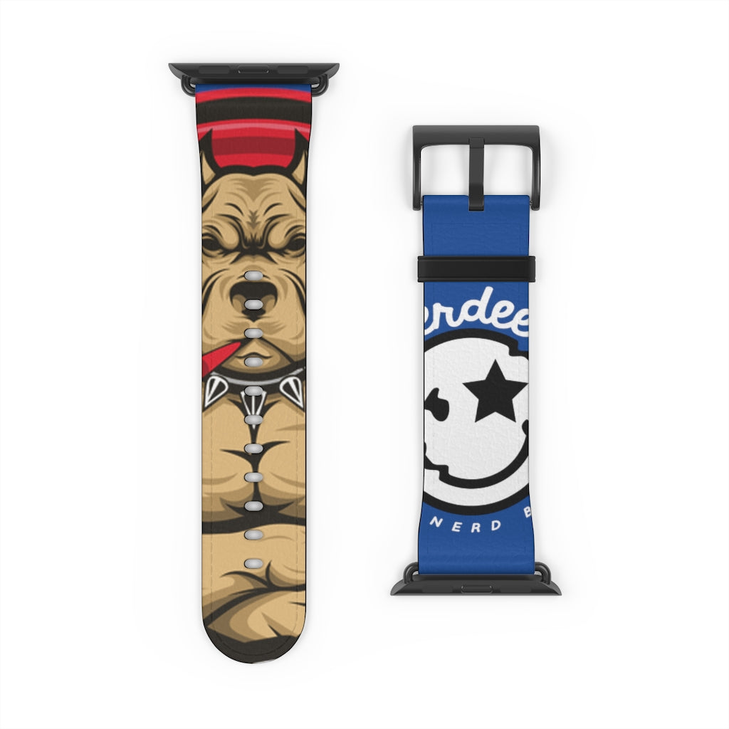 Nerdee's "Pitbull" Watch Band - (Design 01) Blue
