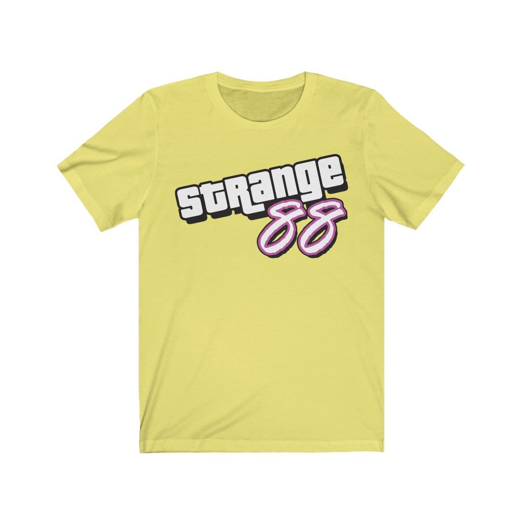 Strange 88 Retro Logo Tee "Grand Theft" (Logo 4) - Unisex Jersey Short Sleeve Tee