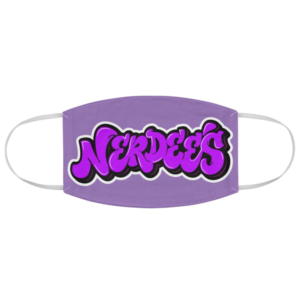 Nerdee's Purple Graffiti Logo Fabric Face Mask - Purple