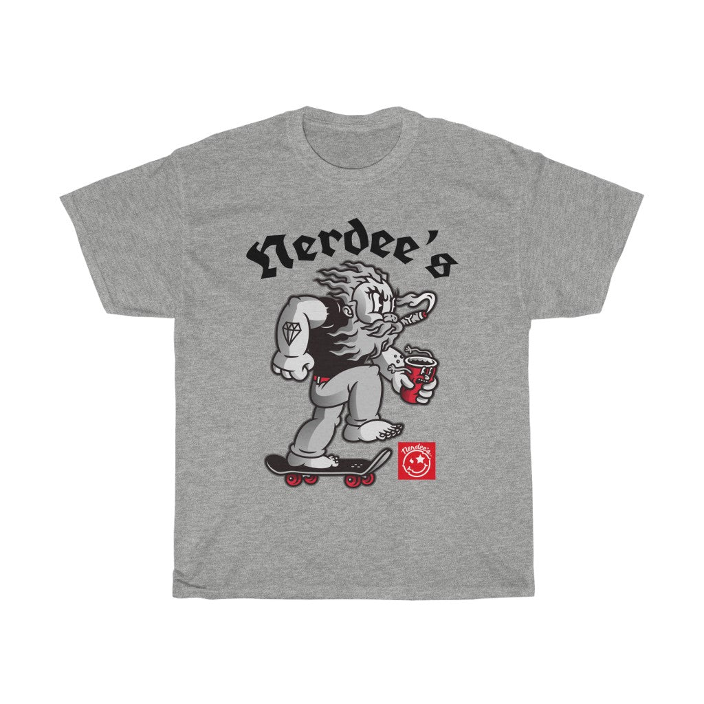 Nerdee's Skate Shop "The Beard" (Design 01) - Unisex Heavy Cotton Tee