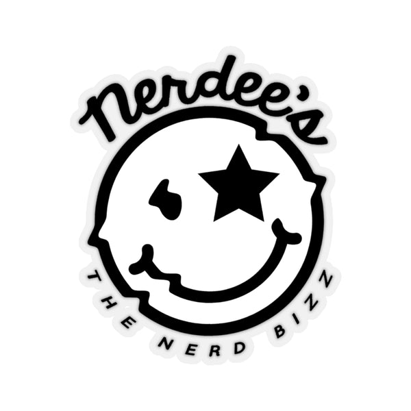 Nerdee's Official logo Decal (BLK/WHT) - Kiss-Cut Stickers