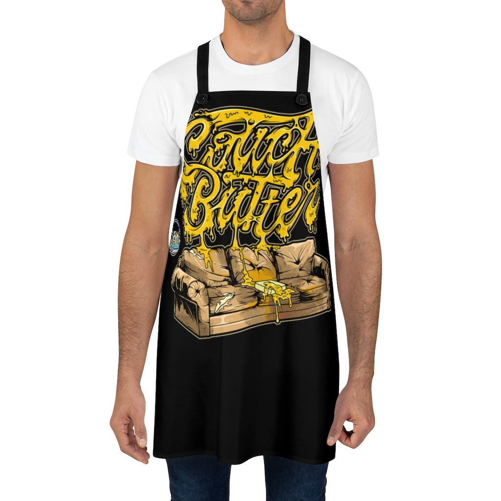 Nerdee's "Couch Butter" Apron - Black