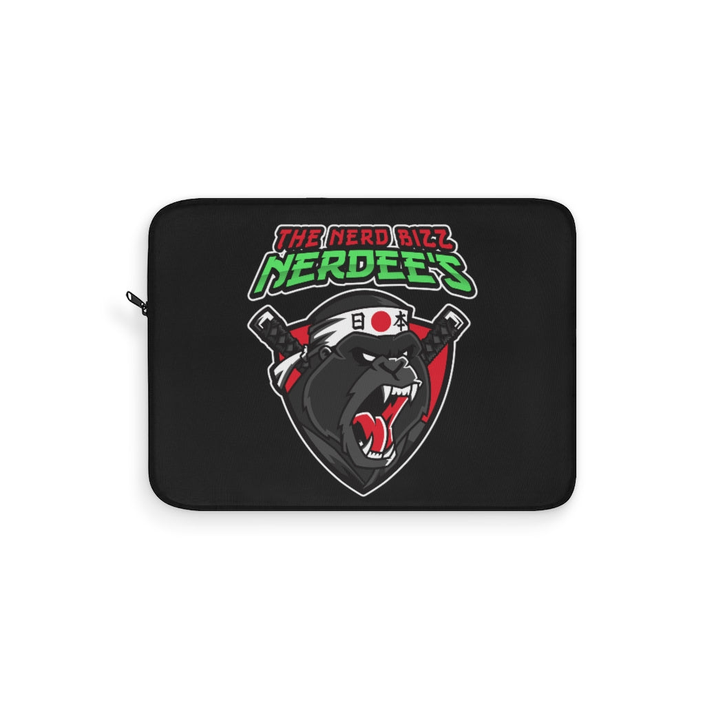 Nerdee's "Gorilla Samurai" Black Laptop Sleeve