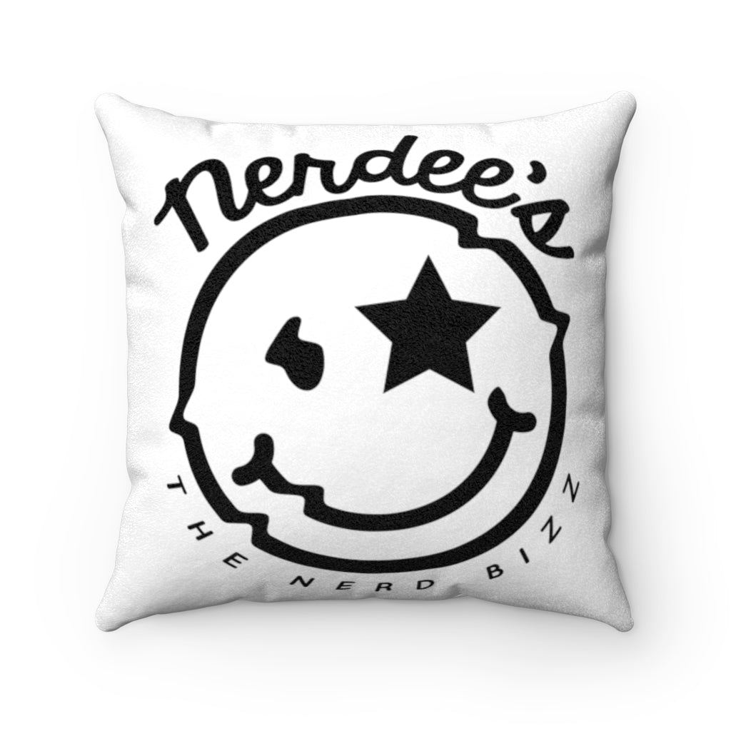 Nerdee's Official Logo - Faux Suede Square Pillow