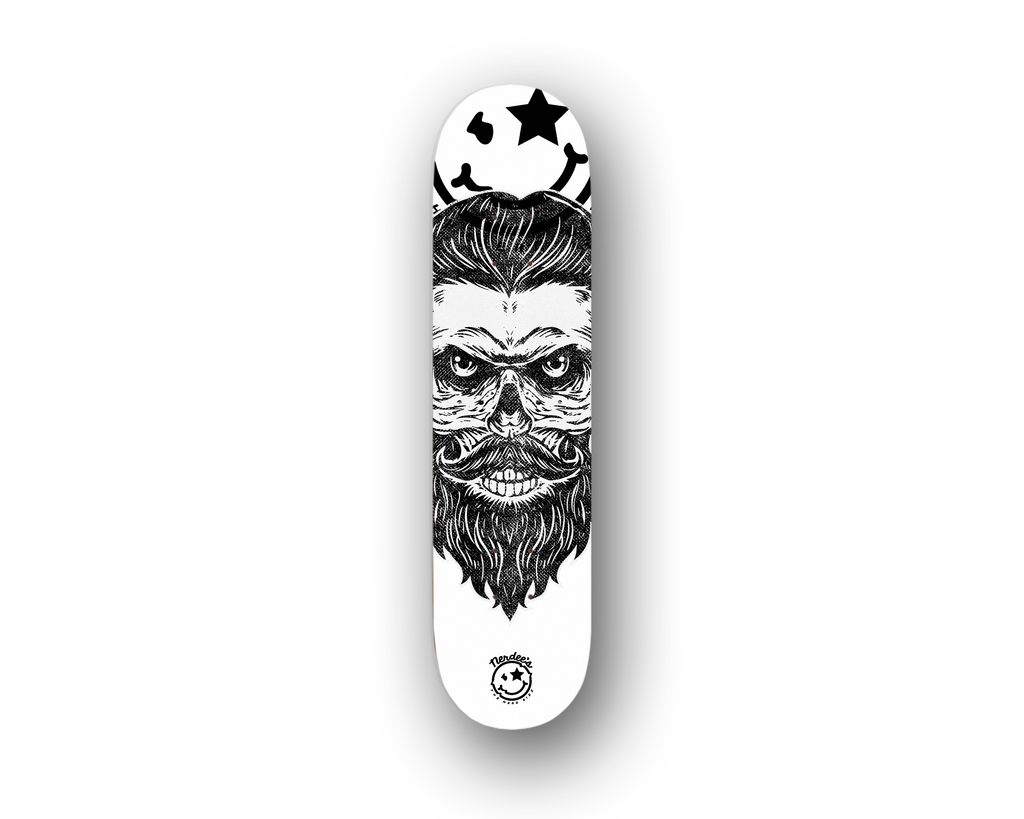 Nerdee's Skate Shop - SeedBallZ Racing "Graybeard" (WHT Design 01) - Skateboard Deck