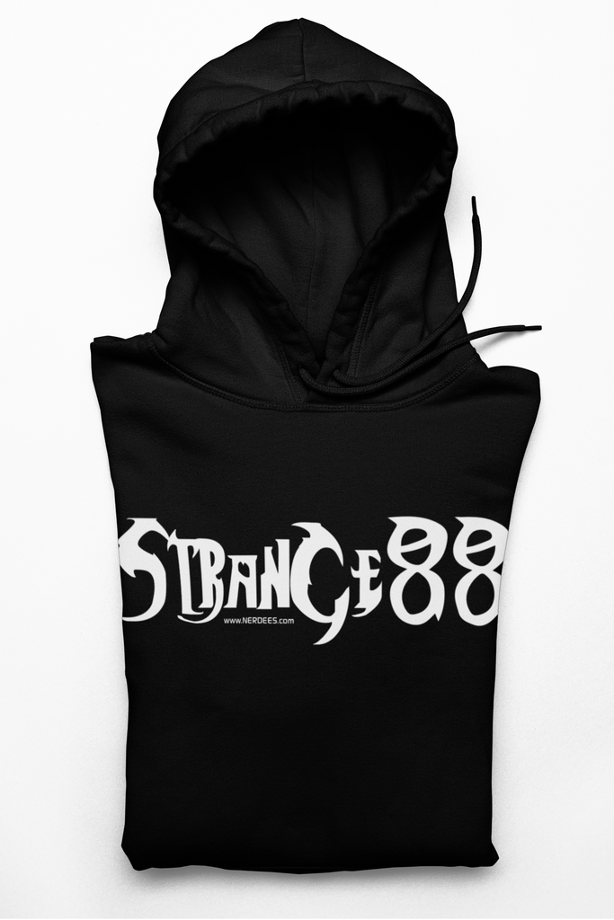 Strange 88 Retro Logo Hoodie "Thunder" (WHT) - Unisex