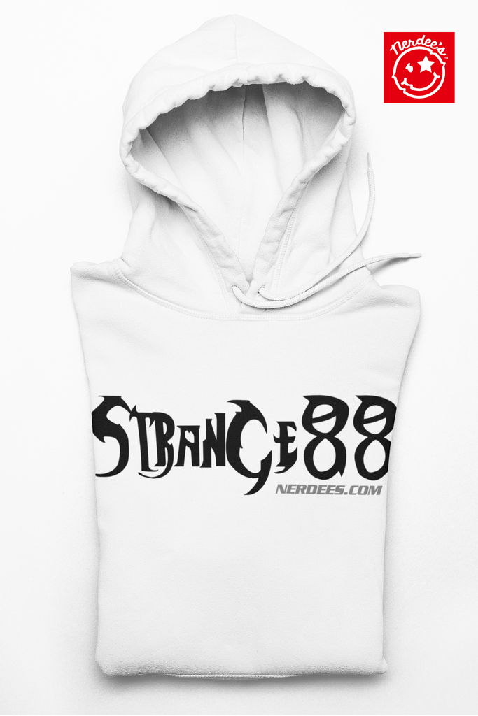 Strange 88 Retro Logo Hoodie "Thunder" (Black) - Unisex Heavy Blend™ Hooded Sweatshirt