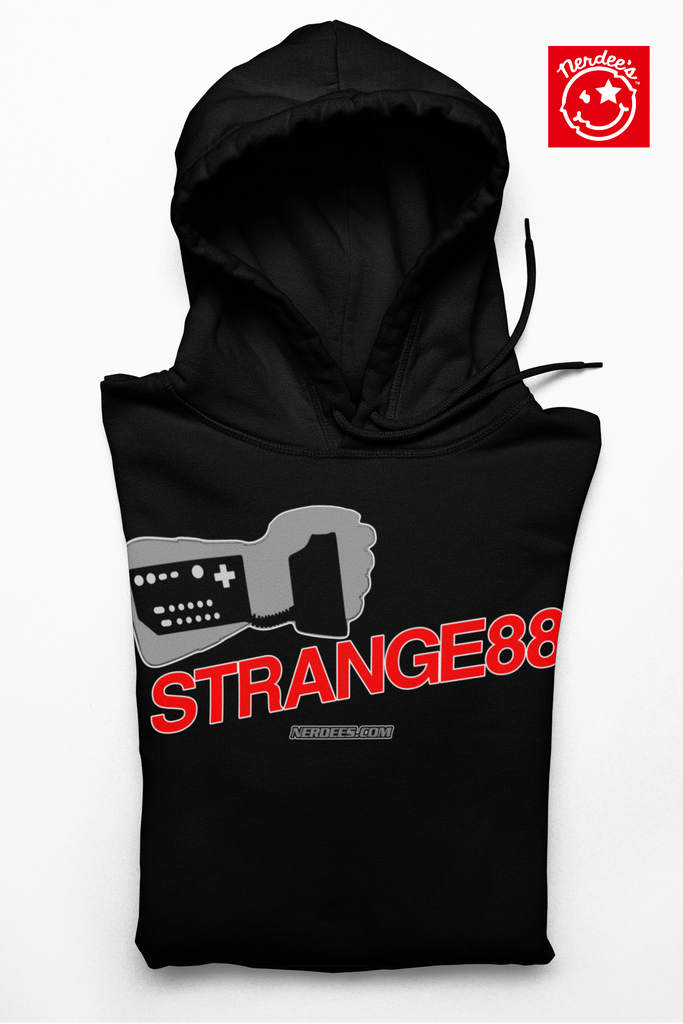 Strange 88 Retro Logo Hoodie "80's Power" - Unisex Heavy Blend™ Hooded Sweatshirt