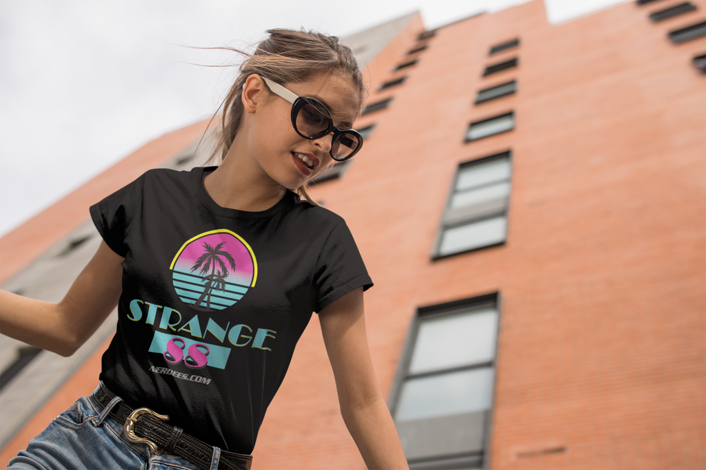 Strange 88 Retro Logo Tee "Miami" - Women's The Boyfriend Tee