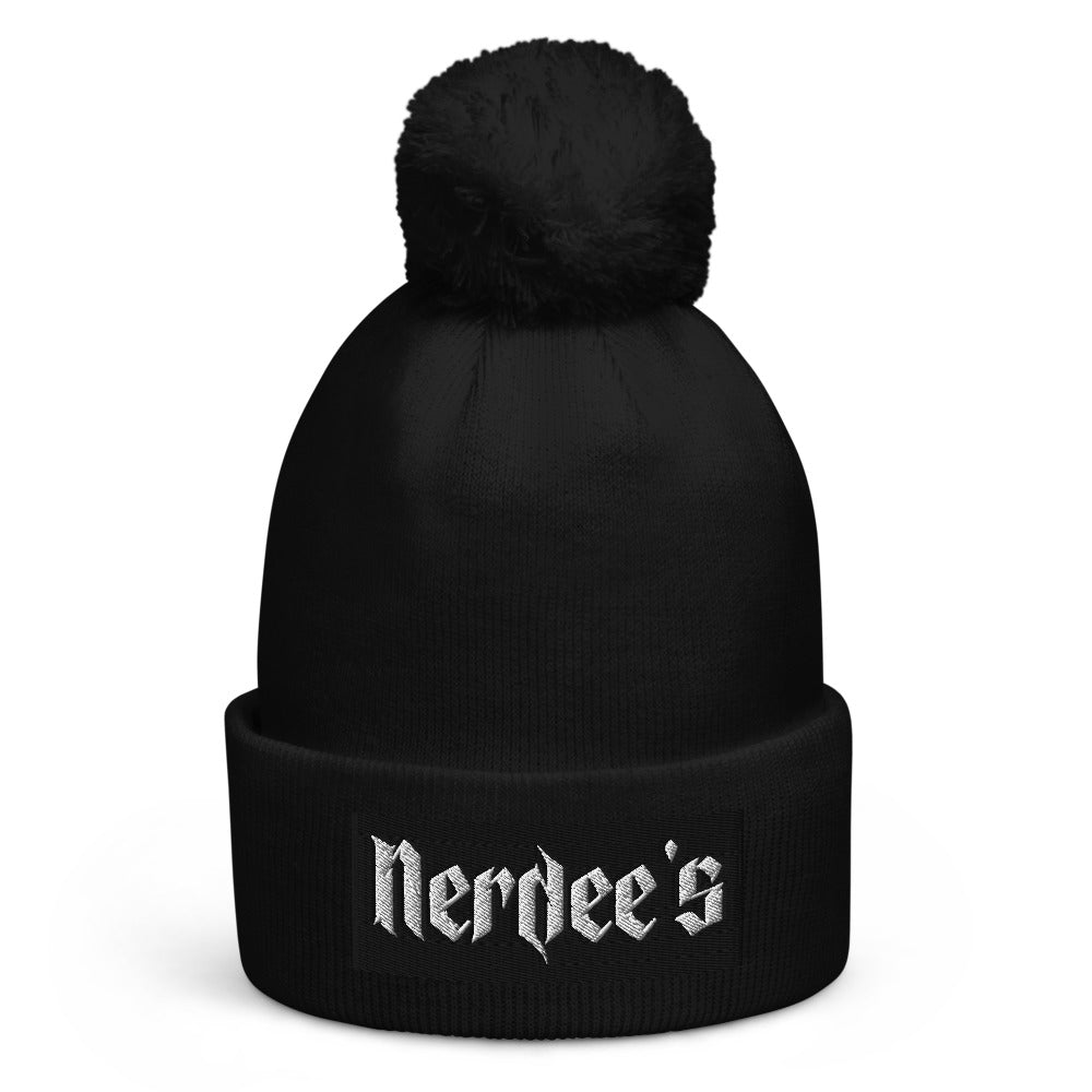 Nerdee's "Black Label" - Pom Pom Beanie