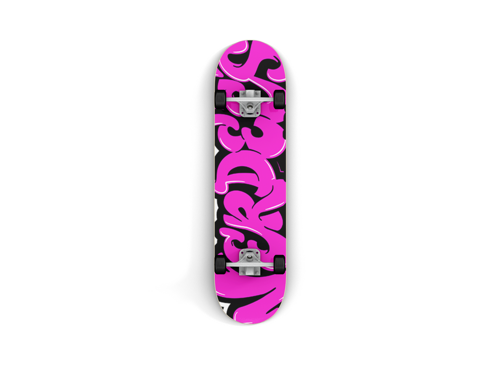 Nerdee's Skate Shop "Pink Graffiti Logo" Skateboard Deck
