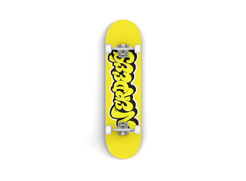 Nerdee's Skate Shop "Yellow Graffiti Logo"