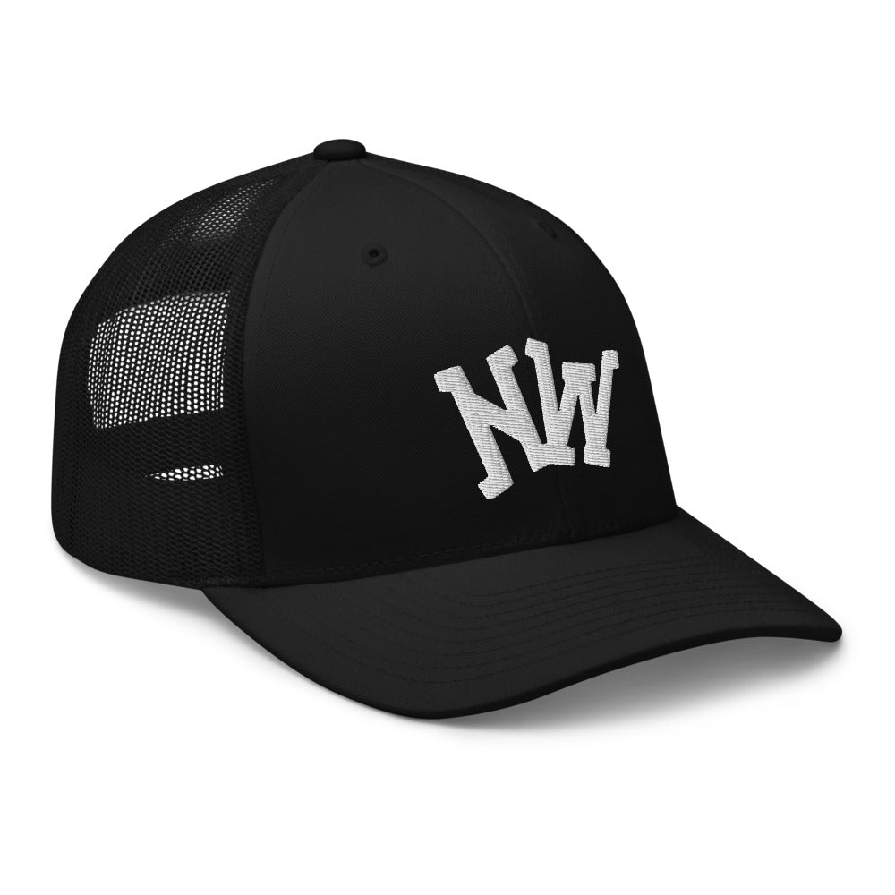 Nerdee's World "NW" Logo (White) Retro Trucker Cap