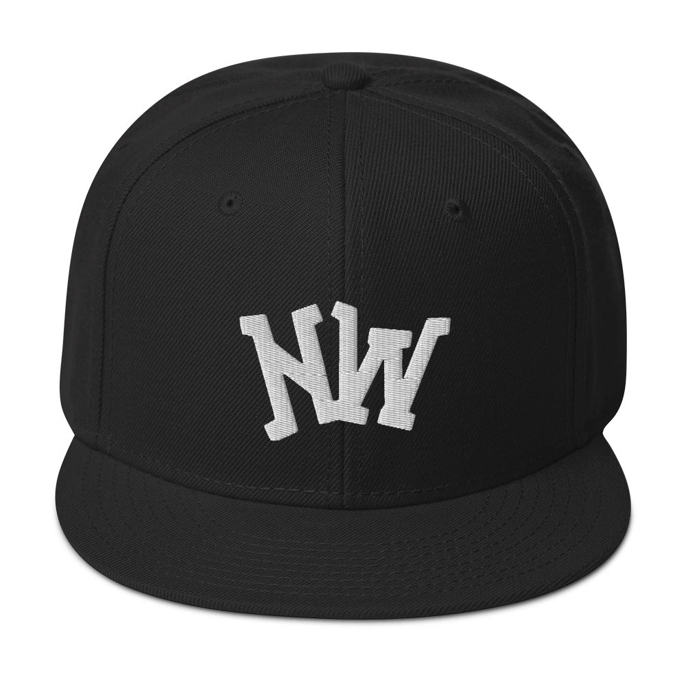 Nerdee's World Logo (White) Otto Snapback Hat