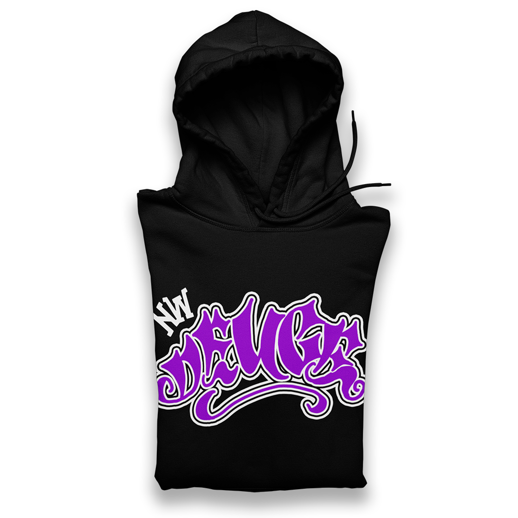 Nerdee's Signature Series - Gamer Edition "Apple Deuce" (Graffiti Design 01 PURP) Unisex Hoodie