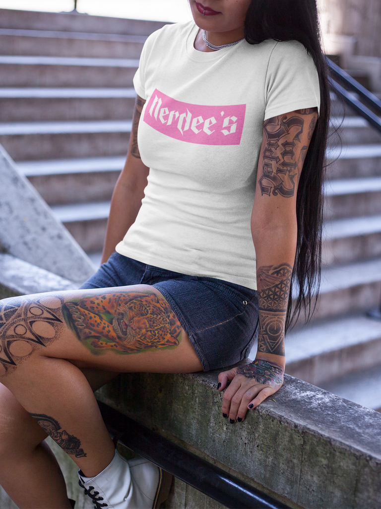 Nerdee's "Pink Label" Logo - Women's Favorite Tee